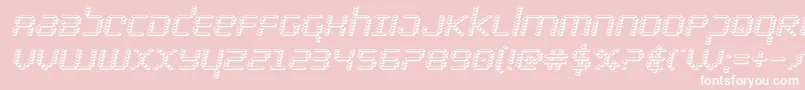 bytepolice3dital-Schriftart – Weiße Schriften auf rosa Hintergrund