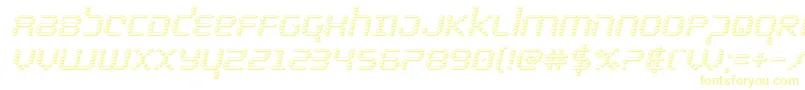 bytepolice3dital Font – Yellow Fonts on White Background