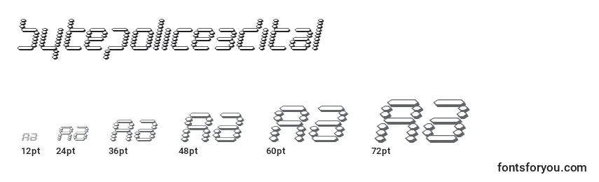Bytepolice3dital Font Sizes