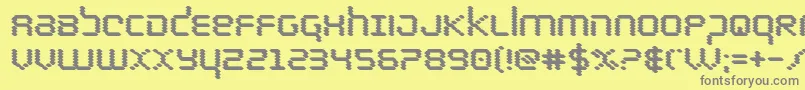 bytepoliceblack Font – Gray Fonts on Yellow Background