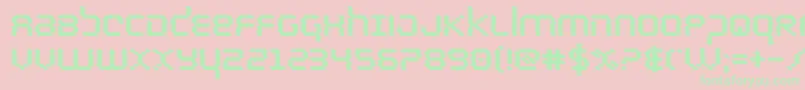 bytepoliceblack Font – Green Fonts on Pink Background