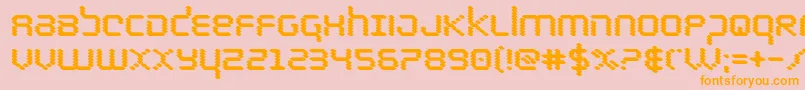 bytepoliceblack Font – Orange Fonts on Pink Background