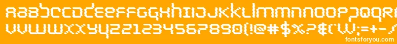 bytepoliceblack Font – White Fonts on Orange Background