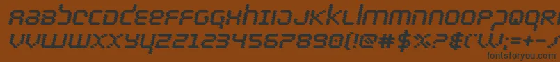 bytepoliceblackital Font – Black Fonts on Brown Background