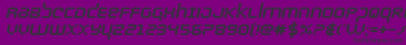 bytepoliceblackital Font – Black Fonts on Purple Background
