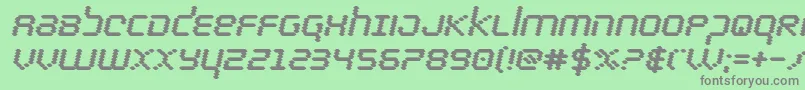 bytepoliceblackital Font – Gray Fonts on Green Background