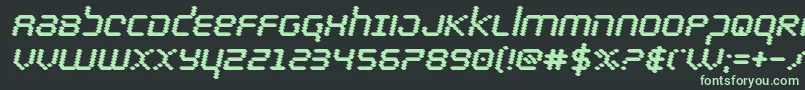 bytepoliceblackital Font – Green Fonts on Black Background