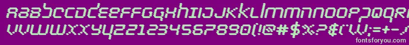 bytepoliceblackital Font – Green Fonts on Purple Background