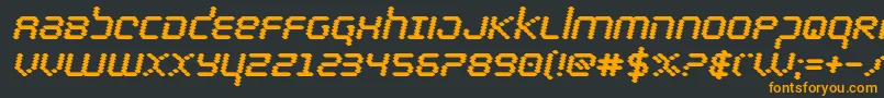 bytepoliceblackital Font – Orange Fonts on Black Background