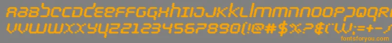 Шрифт bytepoliceblackital – оранжевые шрифты на сером фоне