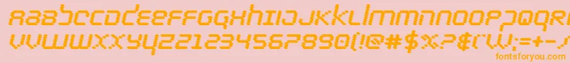 bytepoliceblackital Font – Orange Fonts on Pink Background