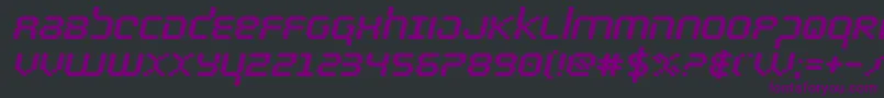 bytepoliceblackital Font – Purple Fonts on Black Background