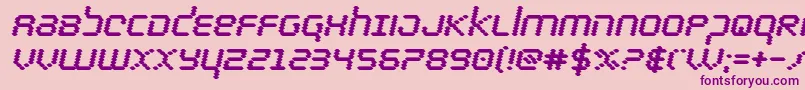 bytepoliceblackital Font – Purple Fonts on Pink Background