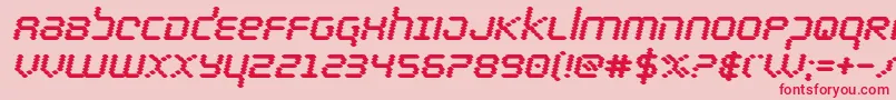 Fonte bytepoliceblackital – fontes vermelhas em um fundo rosa