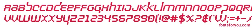 bytepoliceblackital Font – Red Fonts on White Background