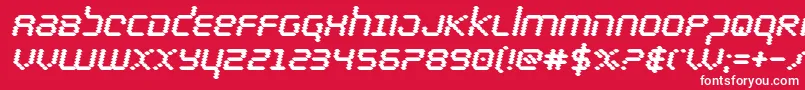 bytepoliceblackital Font – White Fonts on Red Background