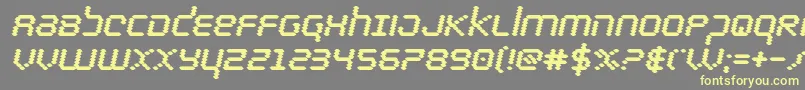 Шрифт bytepoliceblackital – жёлтые шрифты на сером фоне