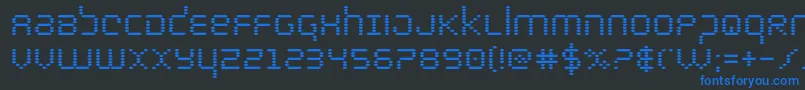 bytepolicebold Font – Blue Fonts on Black Background