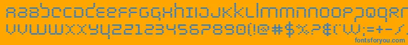 bytepolicebold Font – Blue Fonts on Orange Background