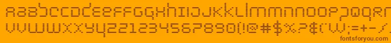bytepolicebold Font – Brown Fonts on Orange Background