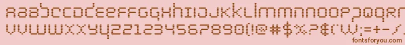 bytepolicebold Font – Brown Fonts on Pink Background