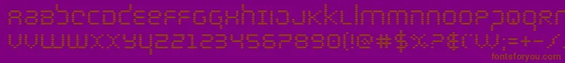 bytepolicebold Font – Brown Fonts on Purple Background