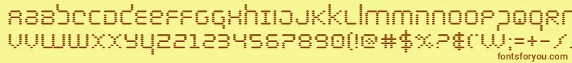 bytepolicebold Font – Brown Fonts on Yellow Background