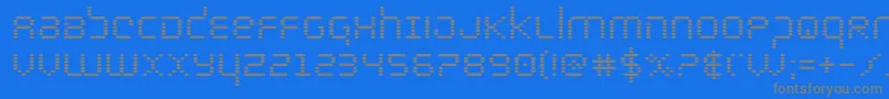 bytepolicebold Font – Gray Fonts on Blue Background