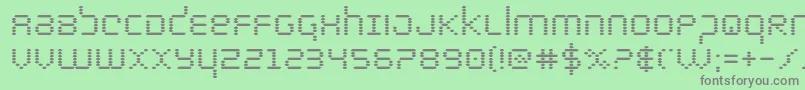 bytepolicebold Font – Gray Fonts on Green Background