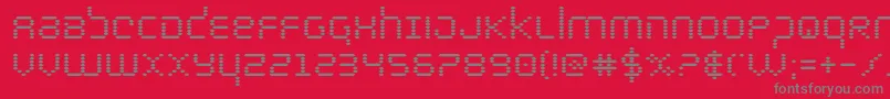 フォントbytepolicebold – 赤い背景に灰色の文字