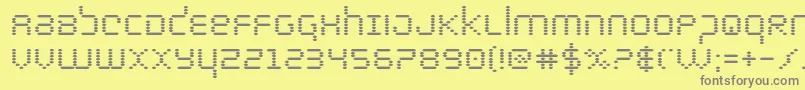 bytepolicebold Font – Gray Fonts on Yellow Background