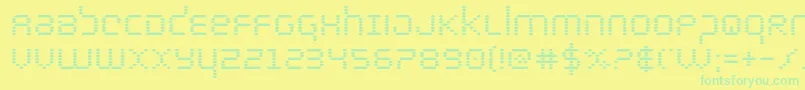 bytepolicebold Font – Green Fonts on Yellow Background