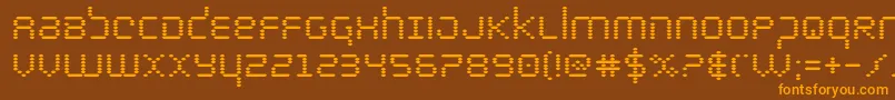 bytepolicebold Font – Orange Fonts on Brown Background