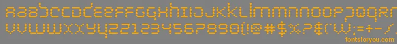 bytepolicebold Font – Orange Fonts on Gray Background