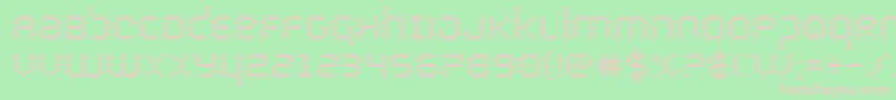 bytepolicebold Font – Pink Fonts on Green Background