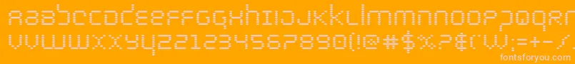 bytepolicebold Font – Pink Fonts on Orange Background