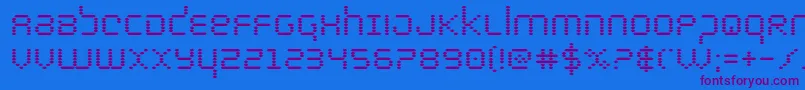 bytepolicebold Font – Purple Fonts on Blue Background