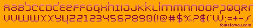 bytepolicebold Font – Purple Fonts on Orange Background