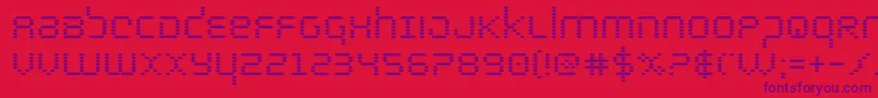 bytepolicebold Font – Purple Fonts on Red Background