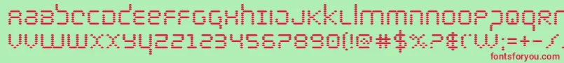 bytepolicebold Font – Red Fonts on Green Background