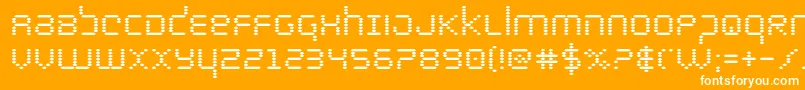bytepolicebold Font – White Fonts on Orange Background