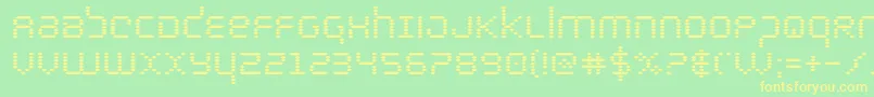 bytepolicebold Font – Yellow Fonts on Green Background