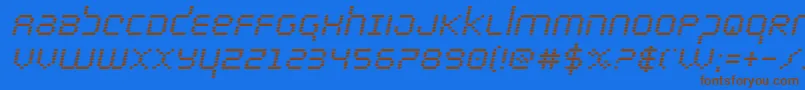 Saiba mais sobre a fonte bytepoliceboldital Fonte bytepoliceboldital – fontes marrons em um fundo azul