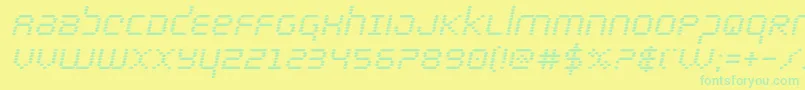 fuente bytepoliceboldital – Fuentes Verdes Sobre Fondo Amarillo
