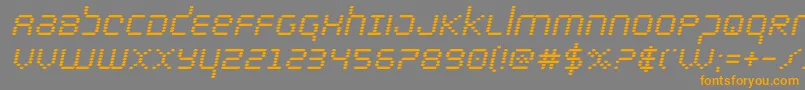 bytepoliceboldital-Schriftart – Orangefarbene Schriften auf grauem Hintergrund