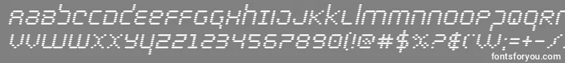 bytepoliceboldital Font – White Fonts on Gray Background