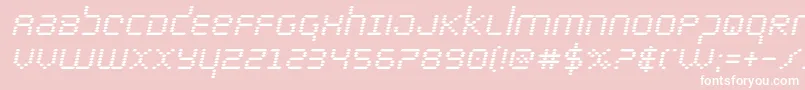 bytepoliceboldital Font – White Fonts on Pink Background