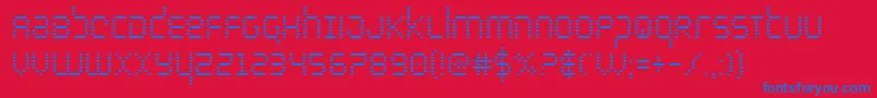 bytepolicecond Font – Blue Fonts on Red Background