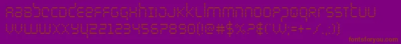 bytepolicecond Font – Brown Fonts on Purple Background