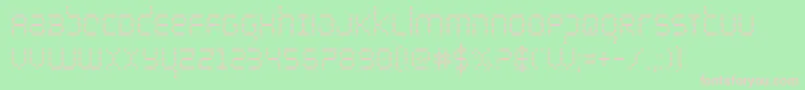bytepolicecond Font – Pink Fonts on Green Background